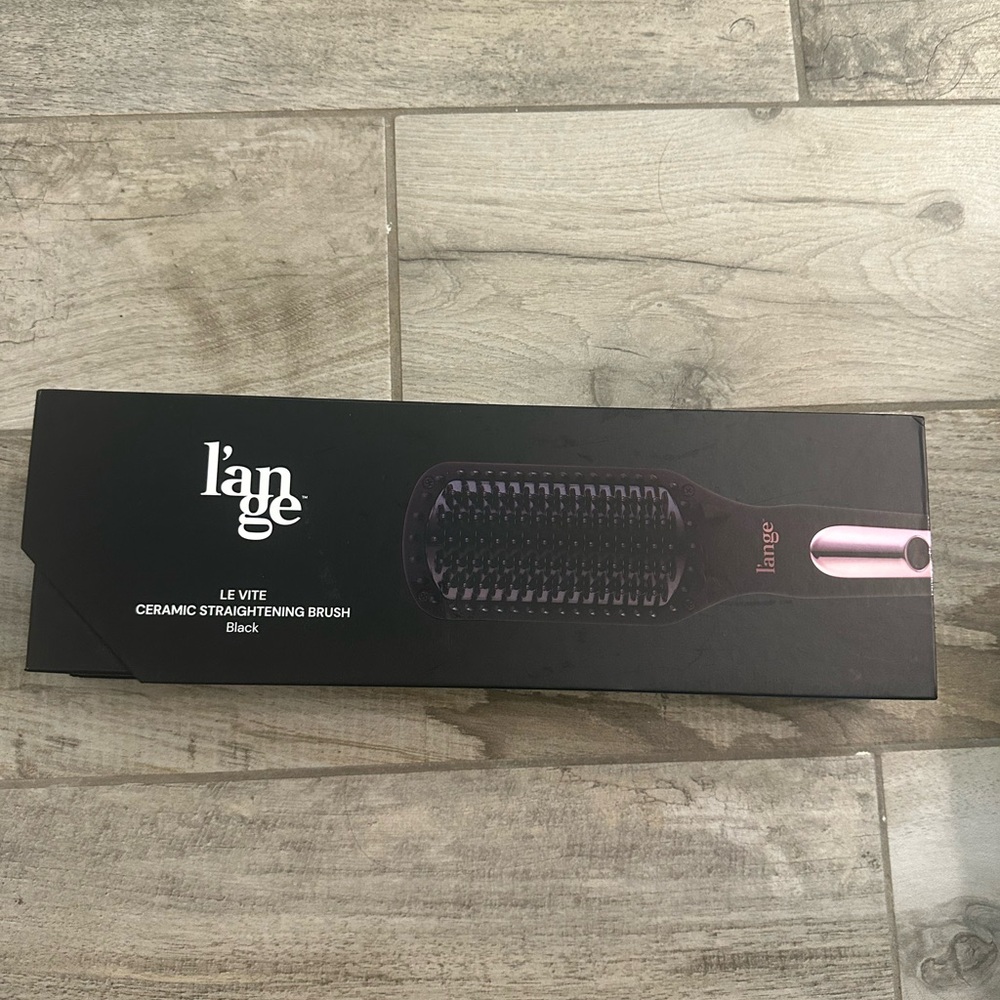 L'ange Black and Rose Gold Ceramic Straightening Brush